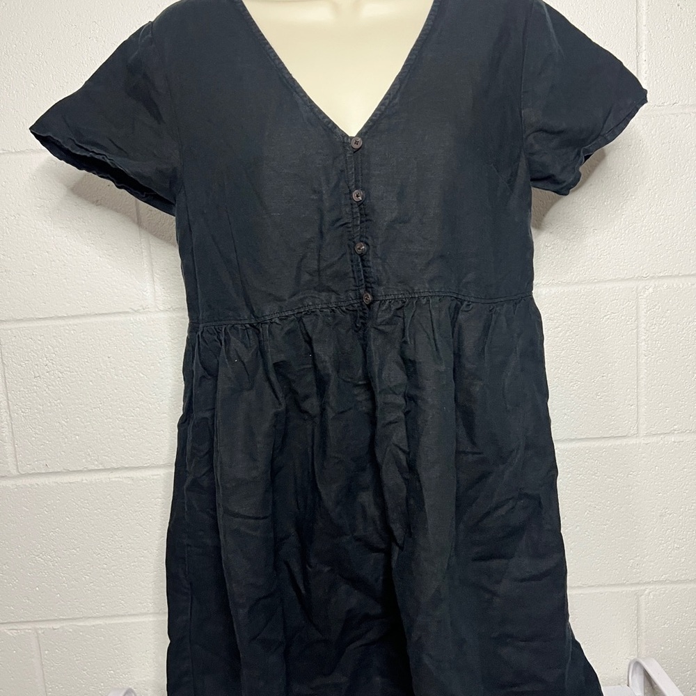 Madewell Linen Blend Alexandra Button-Front Mini Dress XS - Picture 3 of 8